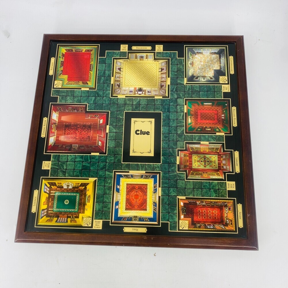 Hasbro 2011 Luxury Edition Clue Game Board Wood Footed 23x23" Board Only Replace